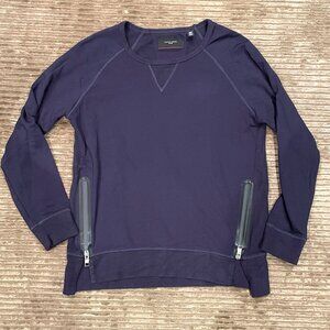 Daniel Buchner Luxury Navy Blue Sweat Shirt Jersey-Small